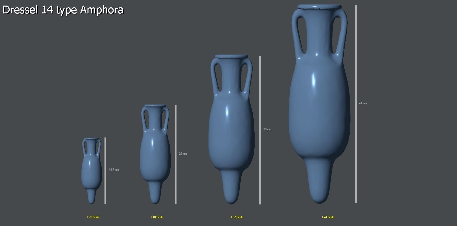 25 Amphoras pack - Personal license 3D print model_19