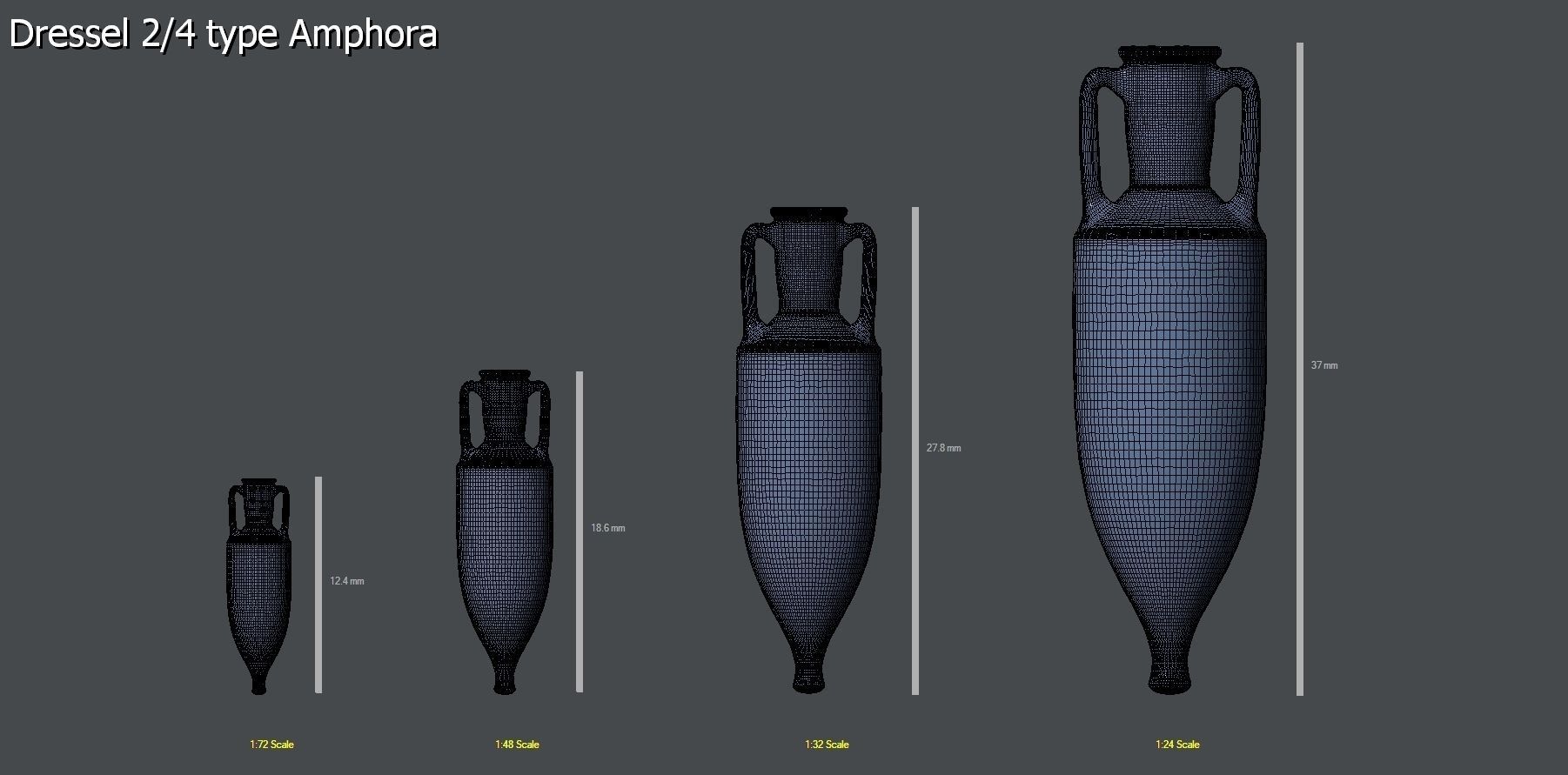 25 Amphoras pack - Personal license 3D print model_26