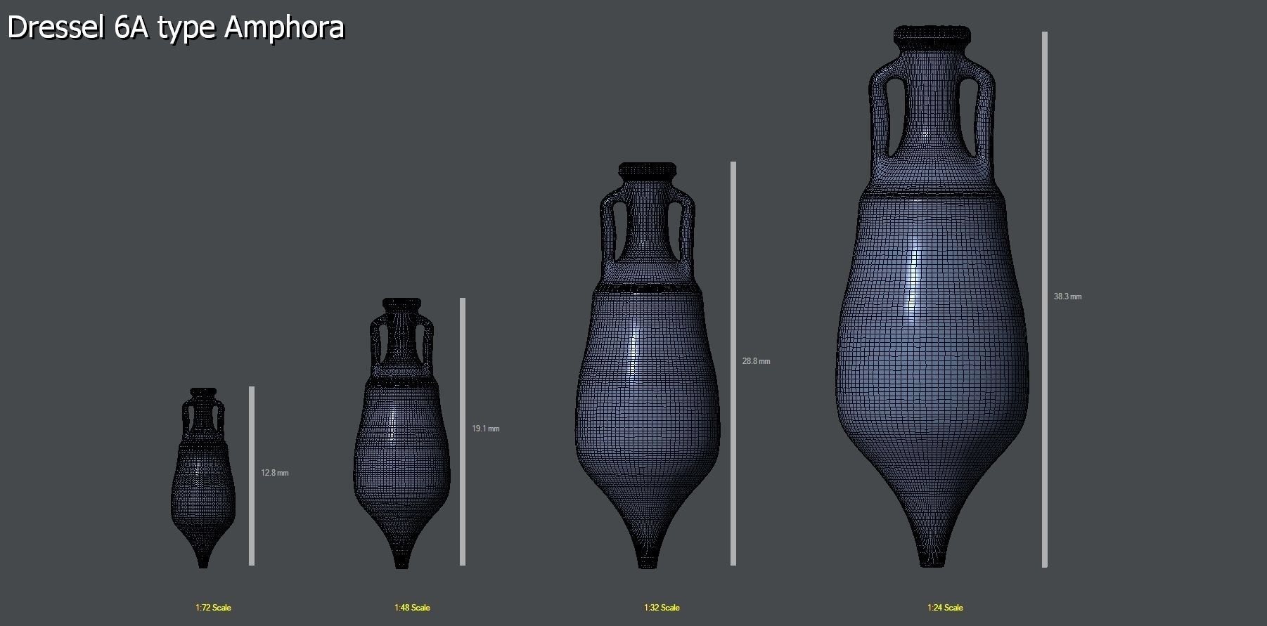 25 Amphoras pack - Personal license 3D print model_41