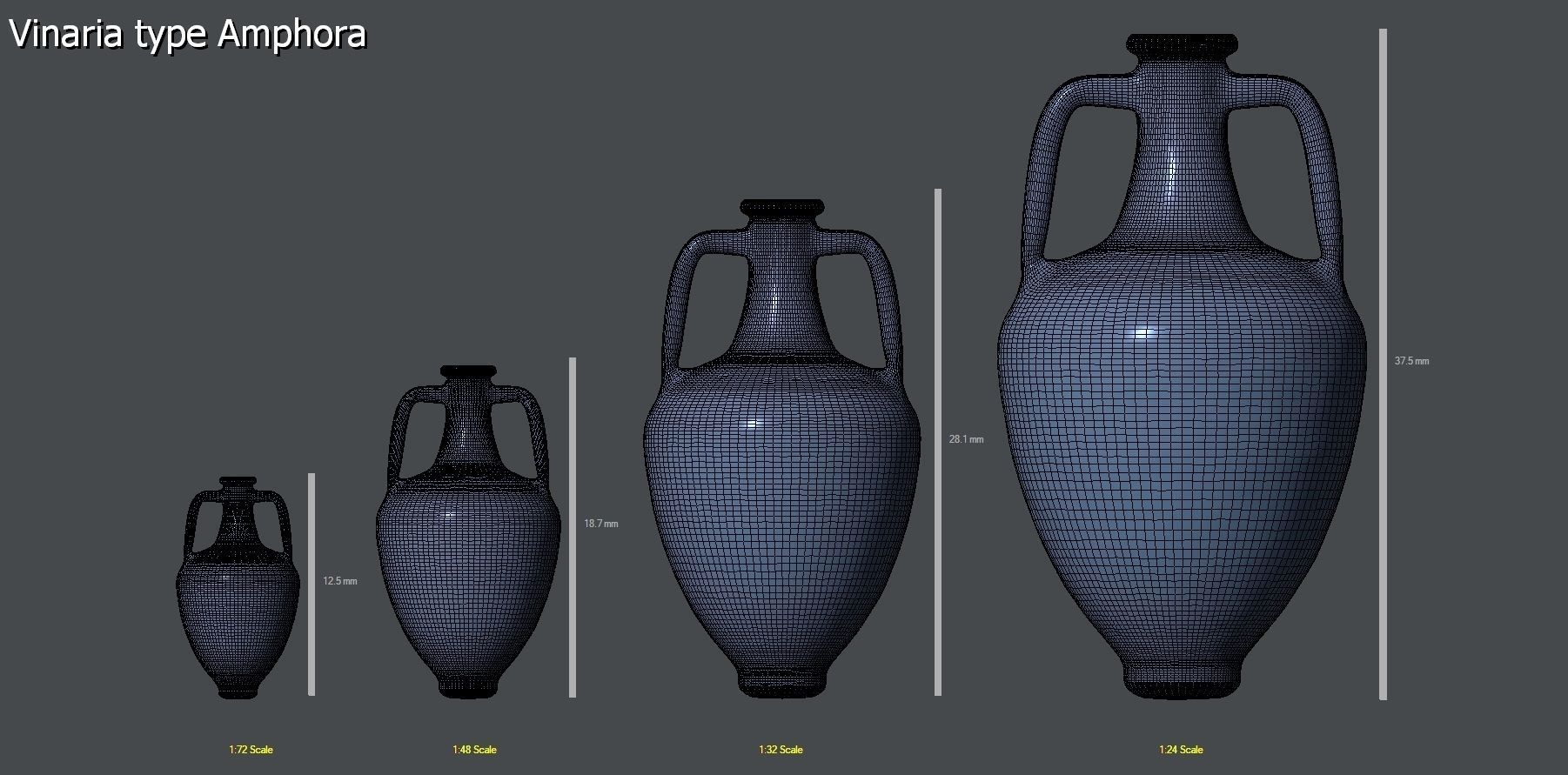 25 Amphoras pack - Personal license 3D print model_74