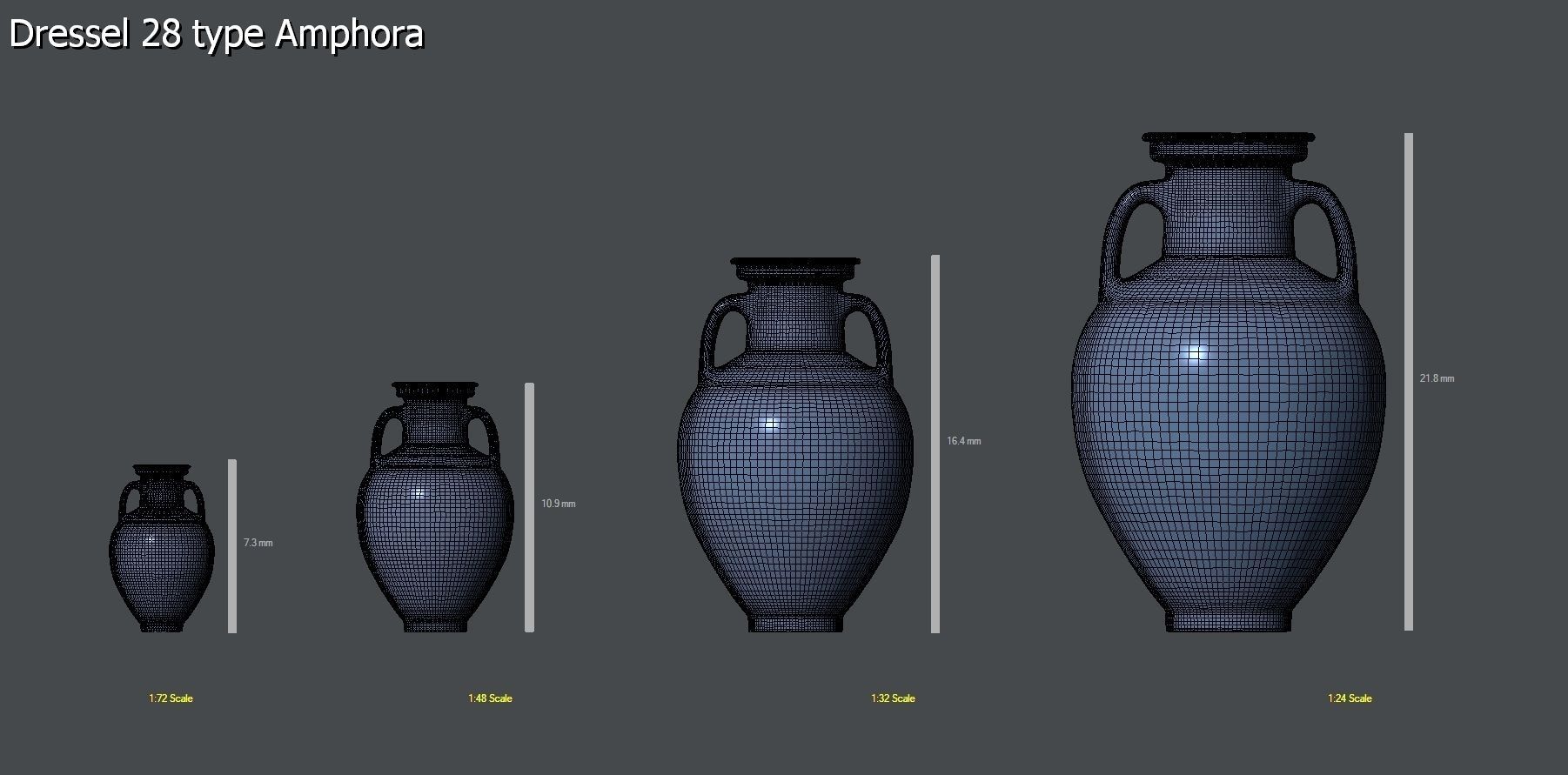 25 Amphoras pack - Personal license 3D print model_32