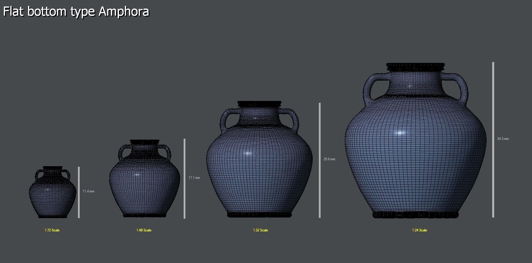 25 Amphoras pack - Personal license 3D print model_50