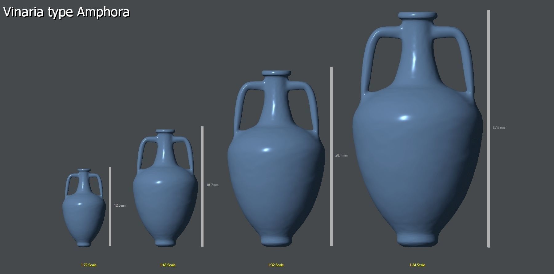 25 Amphoras pack - Personal license 3D print model_73