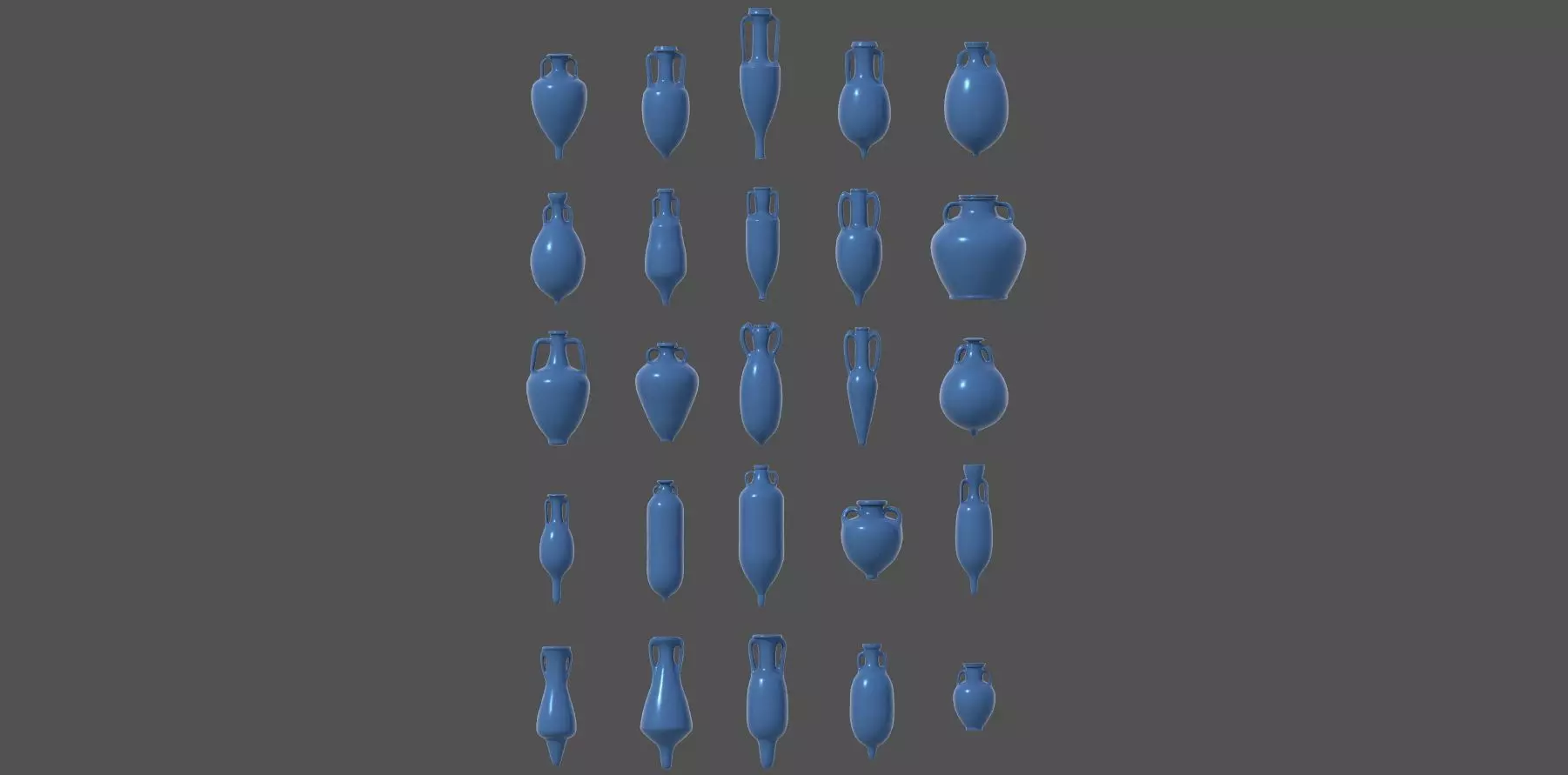 25 Amphoras pack - Personal license 3D print model_0