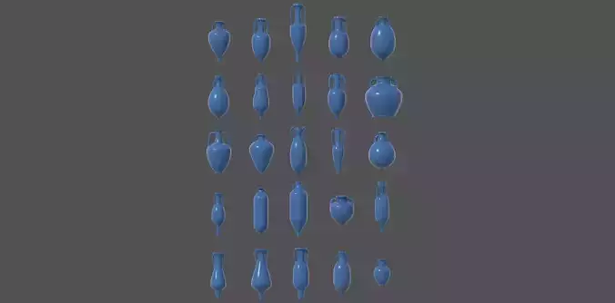 25 Amphoras pack - Personal license 3D print model