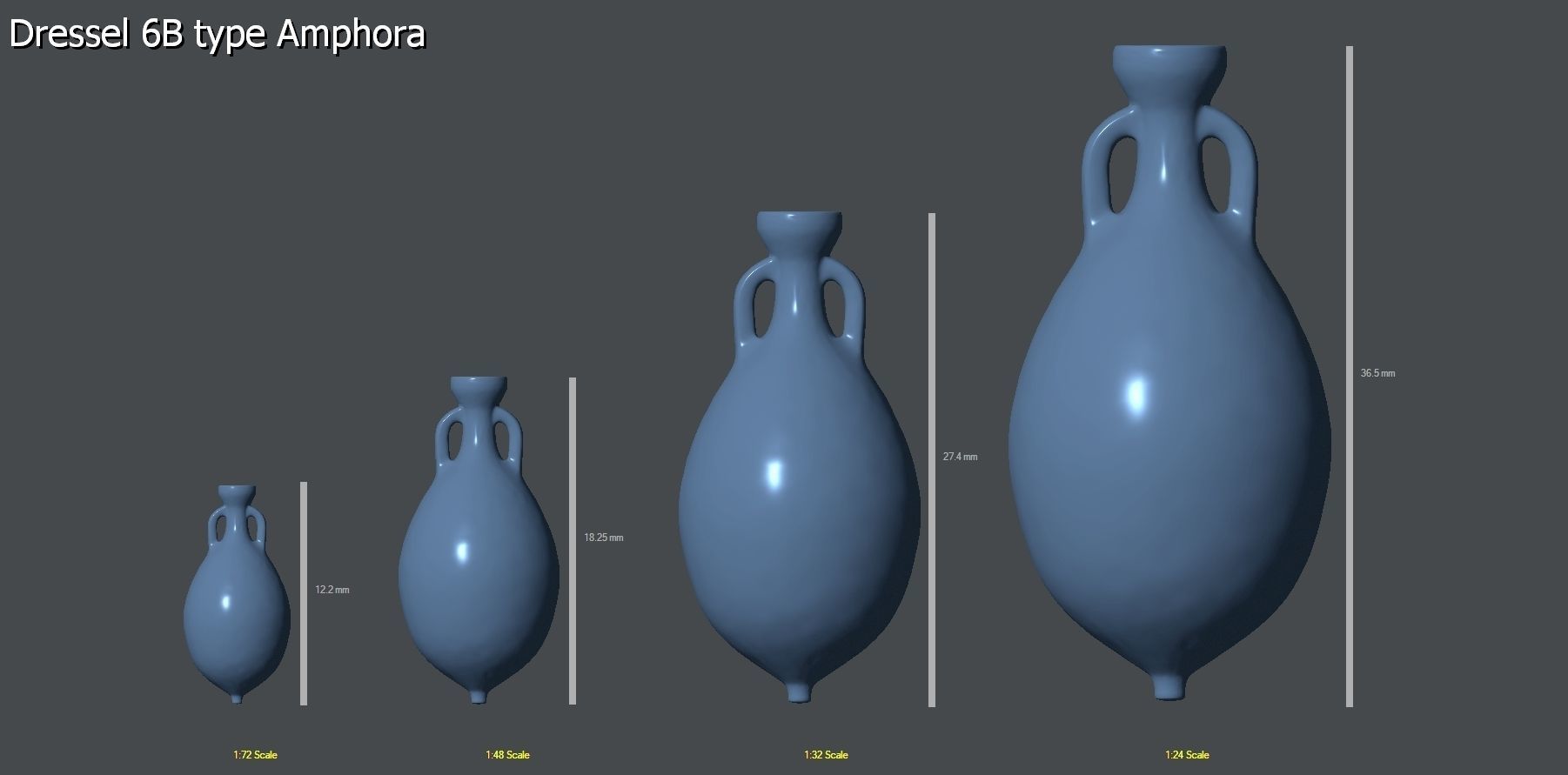 25 Amphoras pack - Personal license 3D print model_43