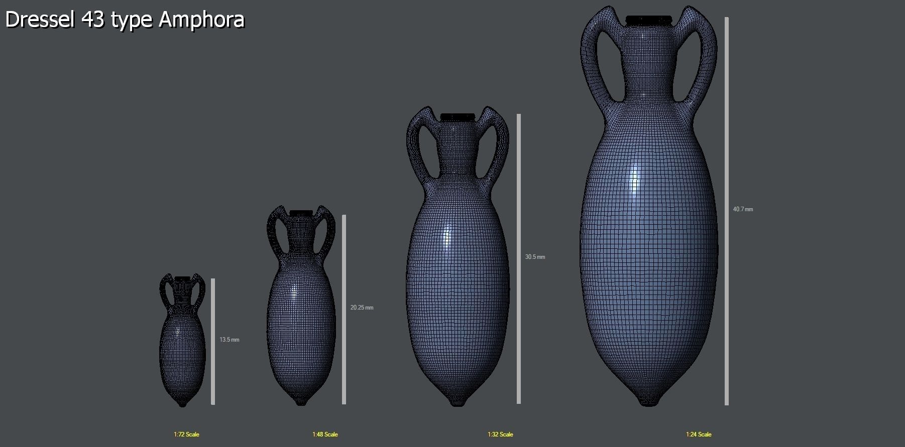 25 Amphoras pack - Personal license 3D print model_38