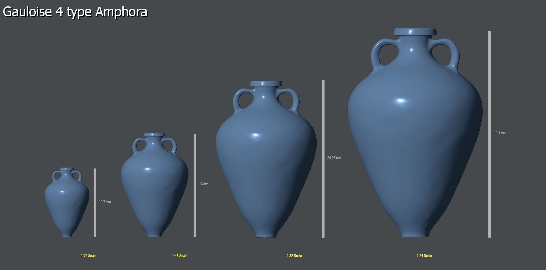 25 Amphoras pack - Personal license 3D print model_52