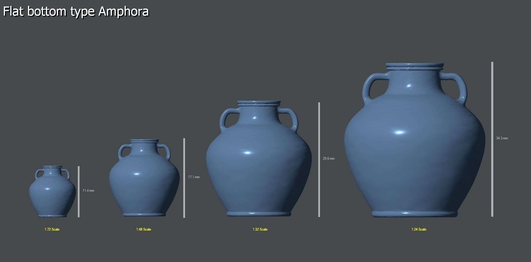 25 Amphoras pack - Personal license 3D print model_49