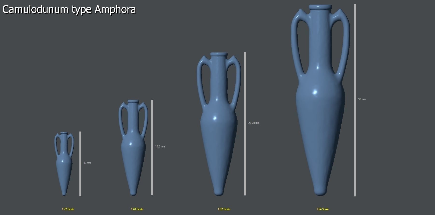 25 Amphoras pack - Personal license 3D print model_16