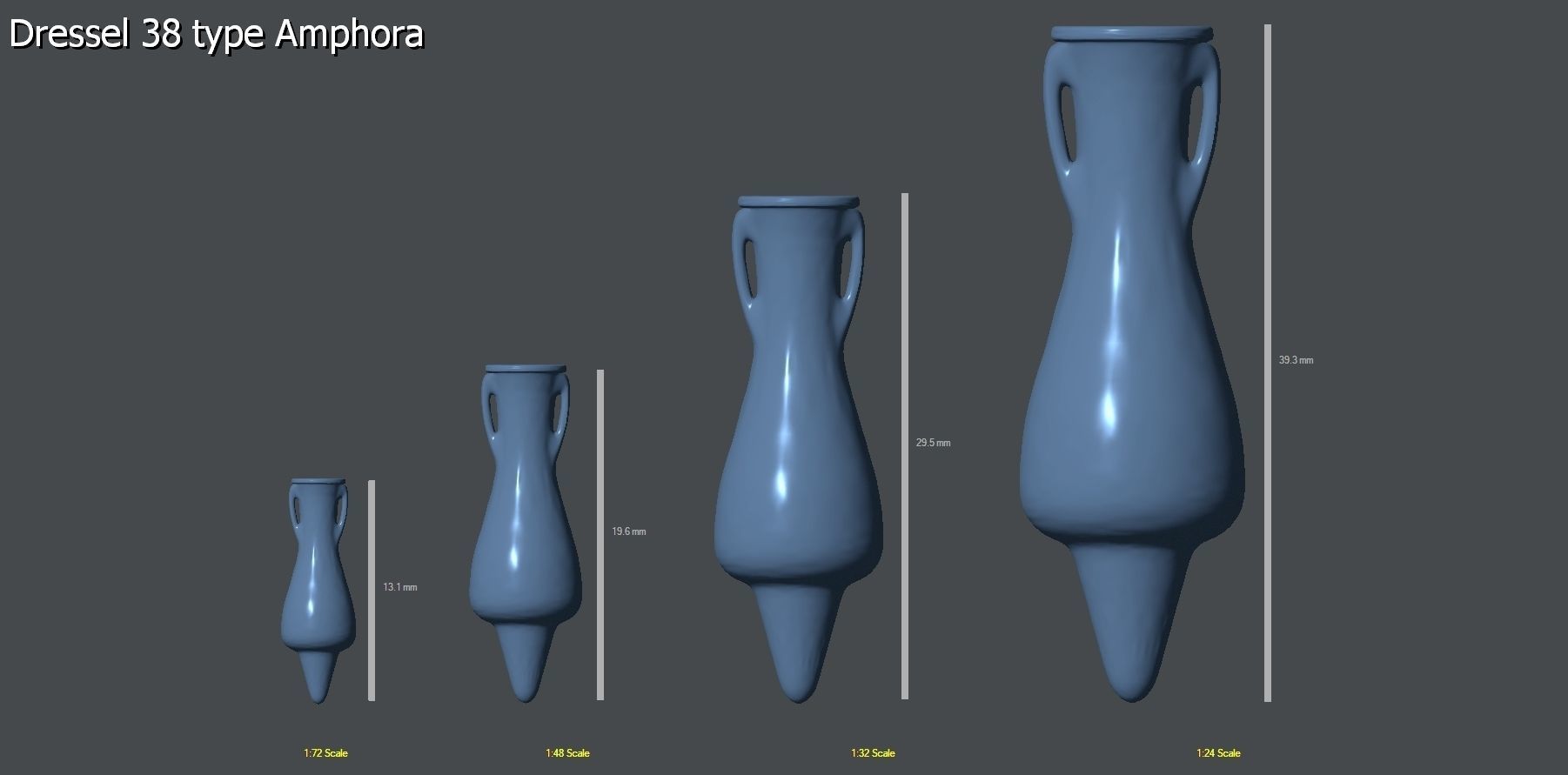 25 Amphoras pack - Personal license 3D print model_34