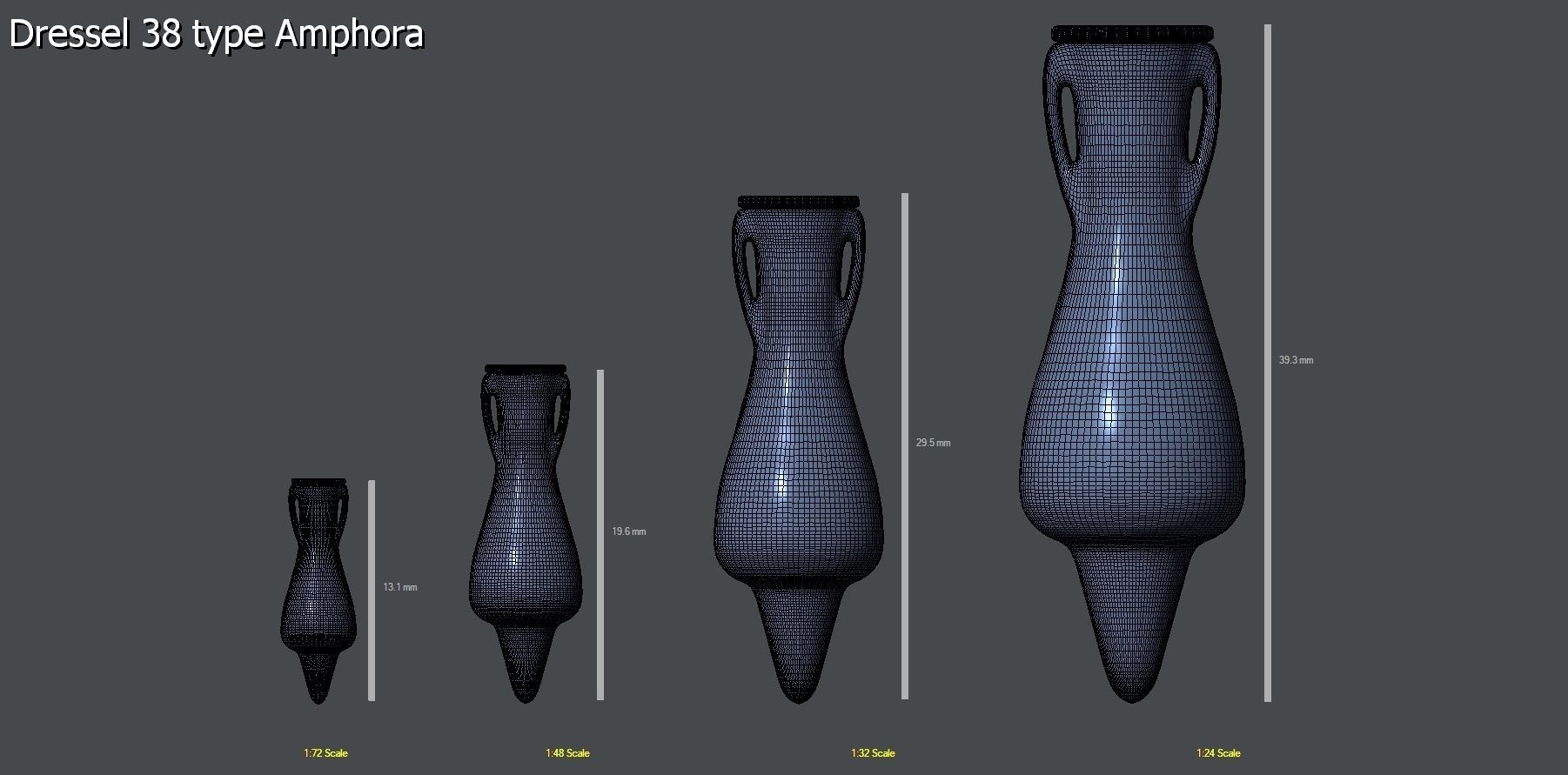 25 Amphoras pack - Personal license 3D print model_35