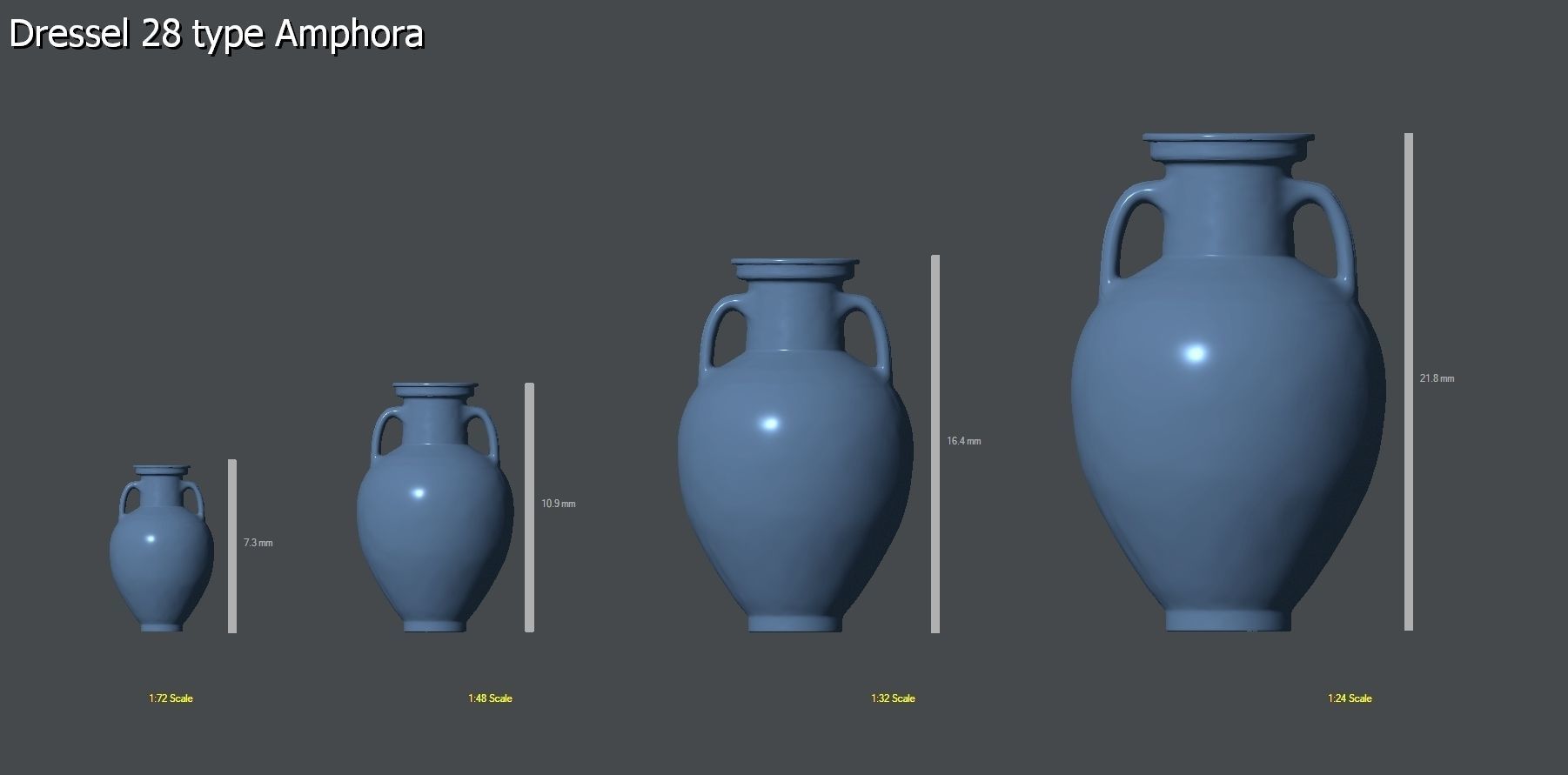 25 Amphoras pack - Personal license 3D print model_31