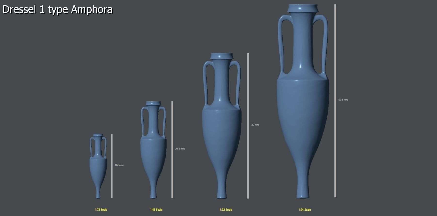 25 Amphoras pack - Personal license 3D print model_22