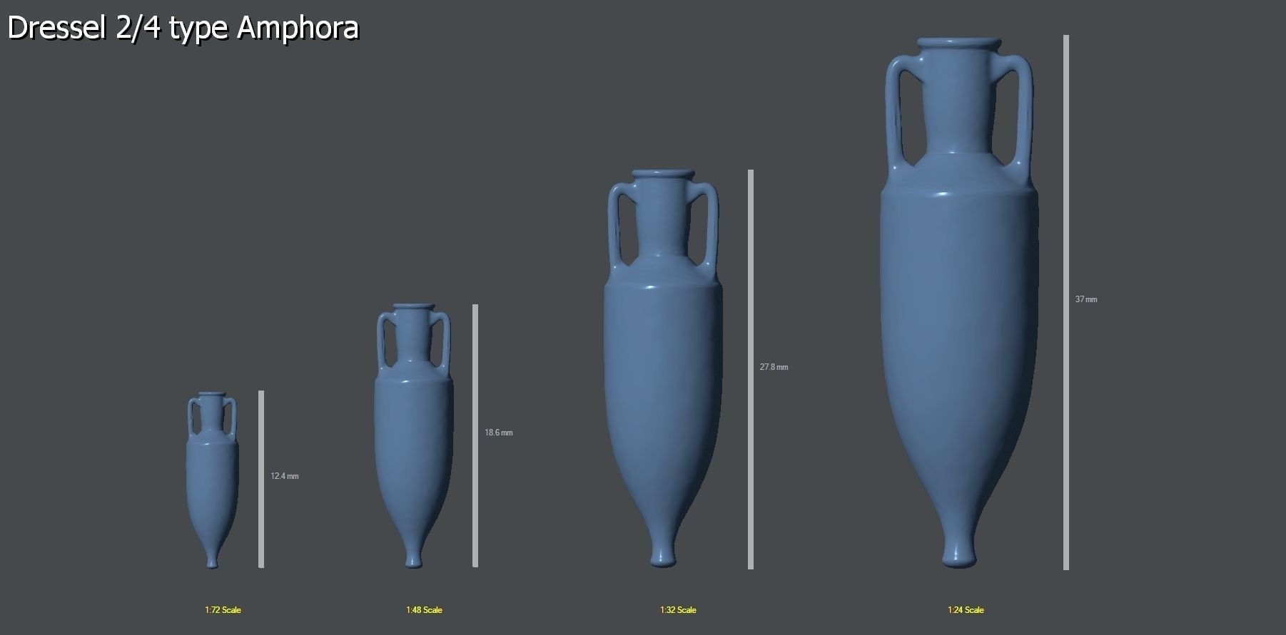 25 Amphoras pack - Personal license 3D print model_25