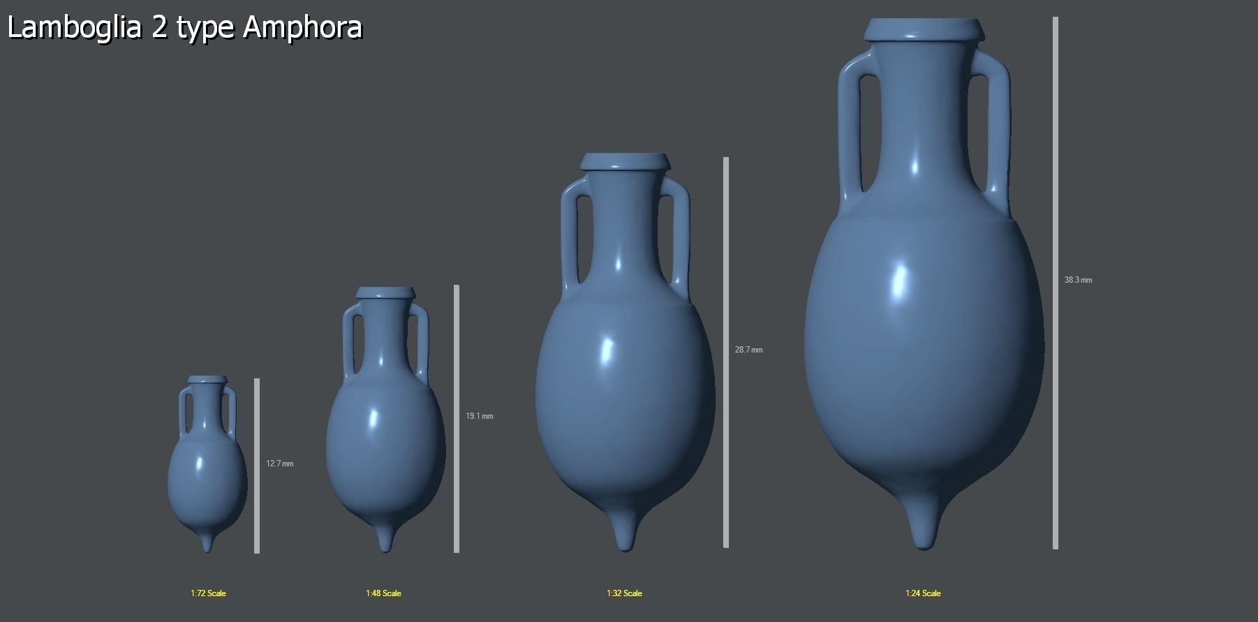 25 Amphoras pack - Personal license 3D print model_58