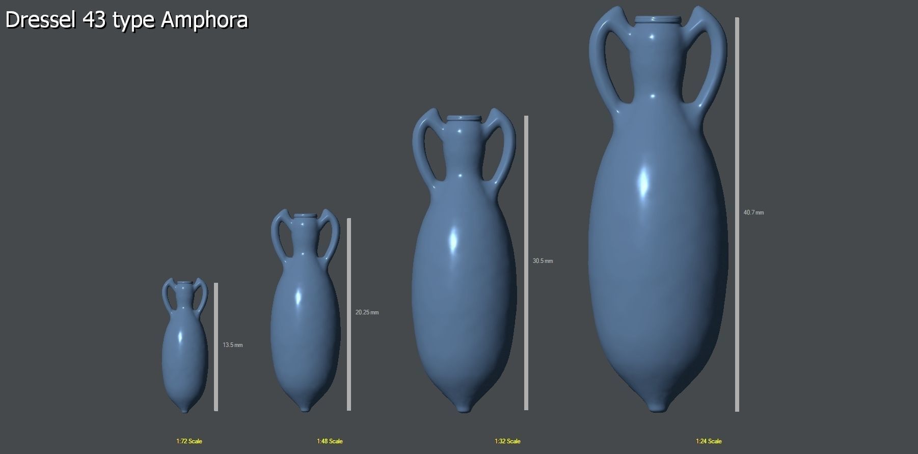 25 Amphoras pack - Personal license 3D print model_37
