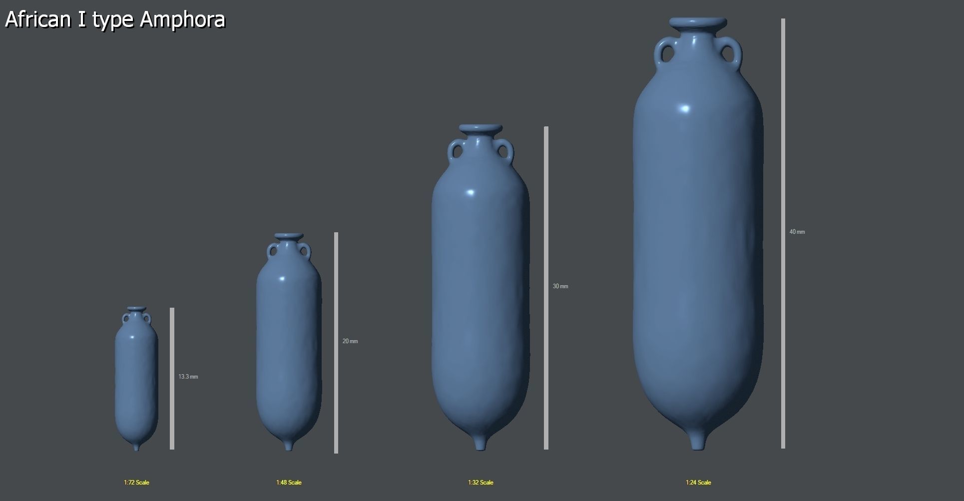 25 Amphoras pack - Personal license 3D print model_4