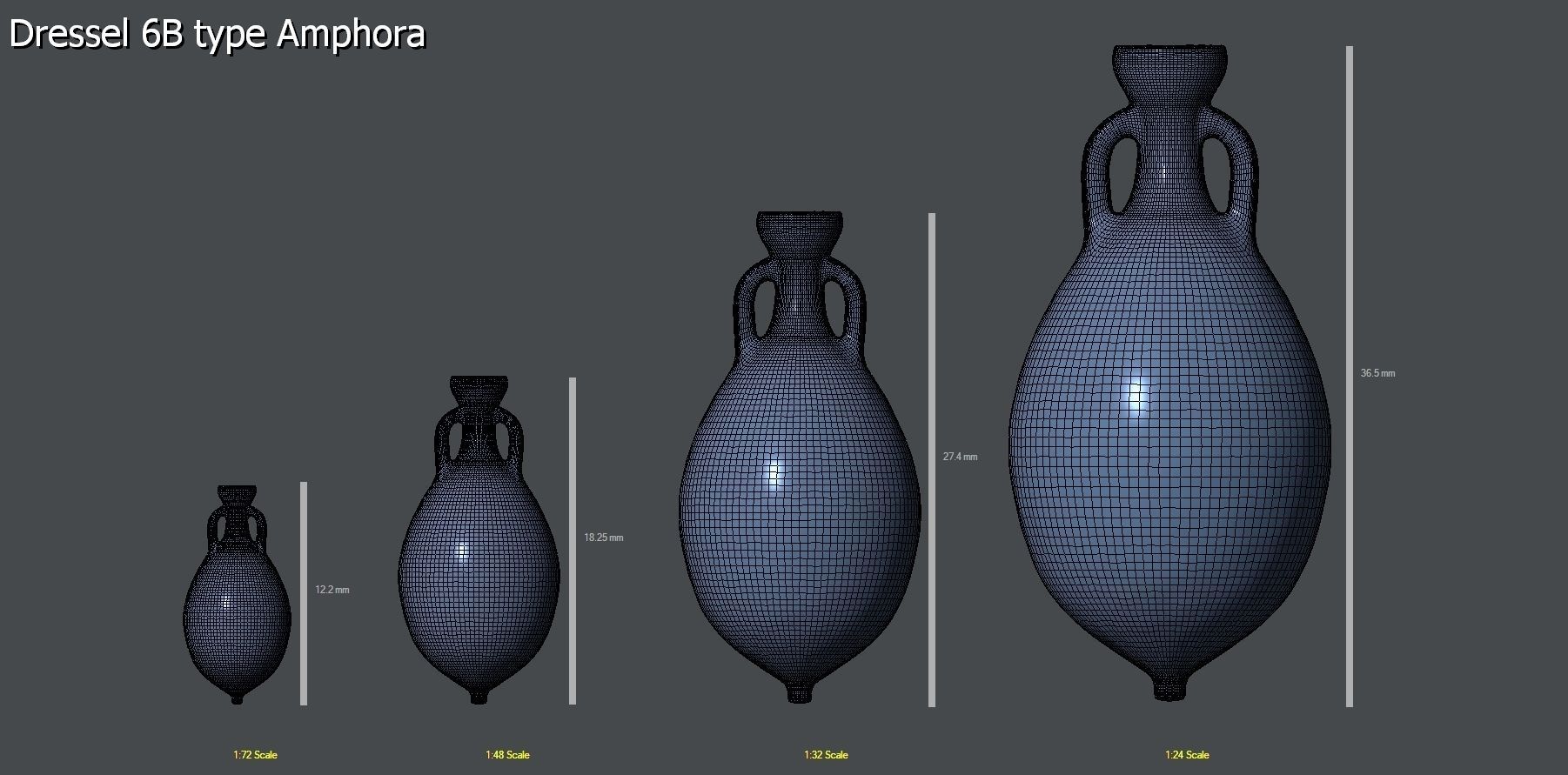 25 Amphoras pack - Personal license 3D print model_44