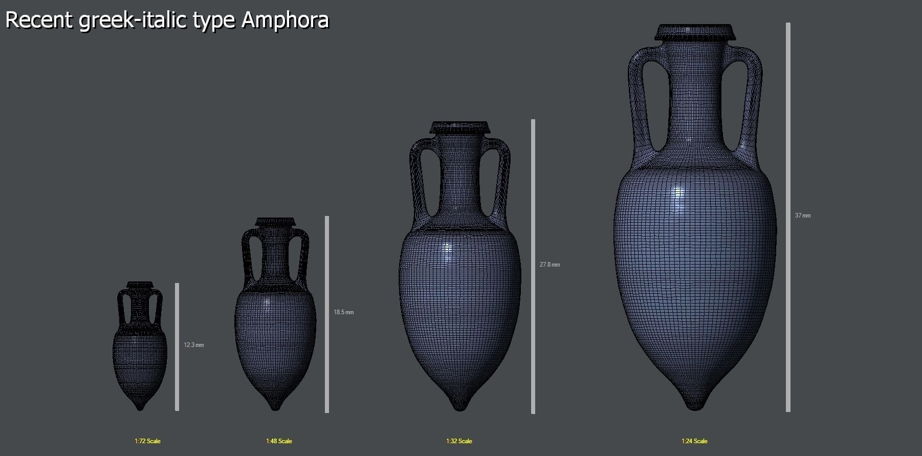 25 Amphoras pack - Personal license 3D print model_68