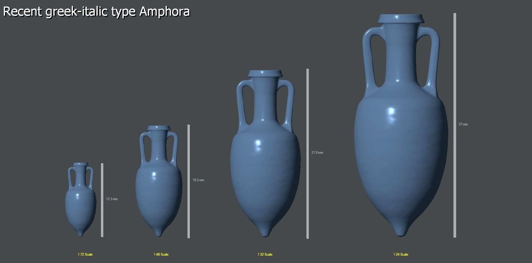 25 Amphoras pack - Personal license 3D print model_67
