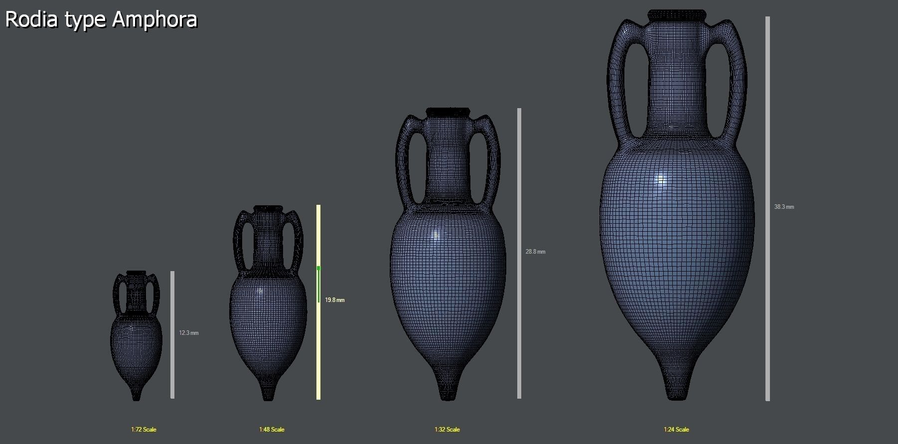 25 Amphoras pack - Personal license 3D print model_71