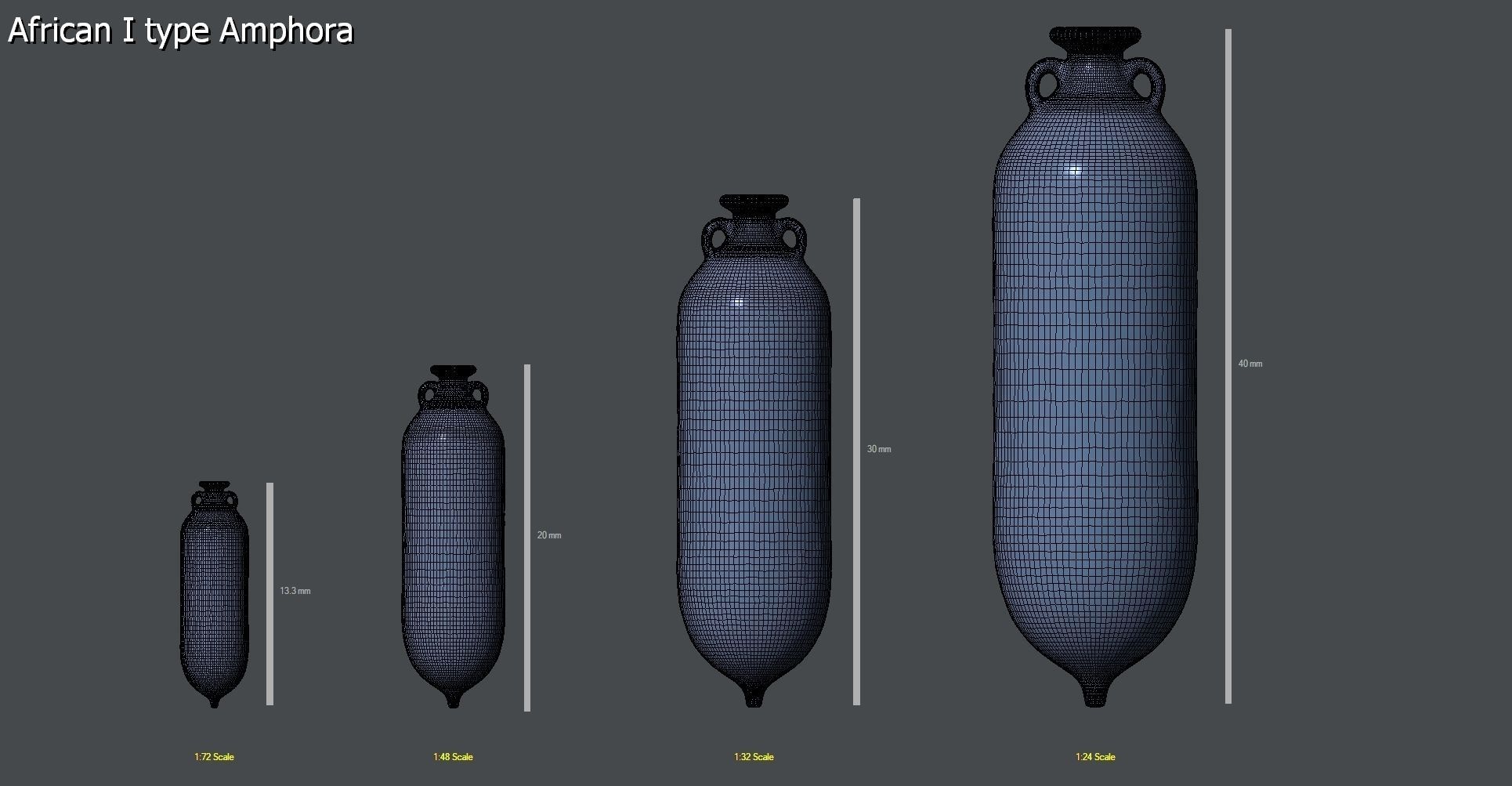 25 Amphoras pack - Personal license 3D print model_5