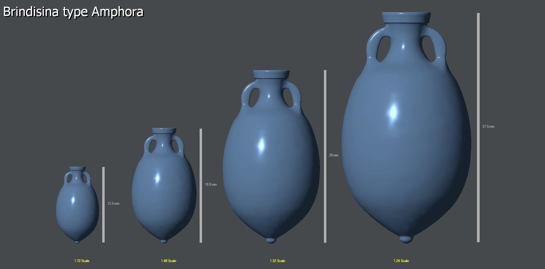 25 Amphoras pack - Personal license 3D print model_13