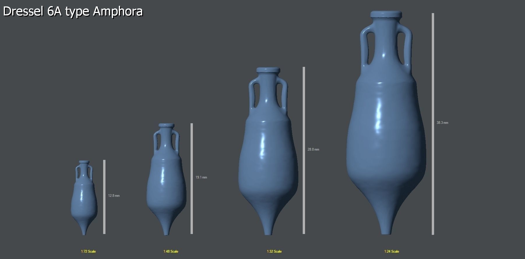 25 Amphoras pack - Personal license 3D print model_40
