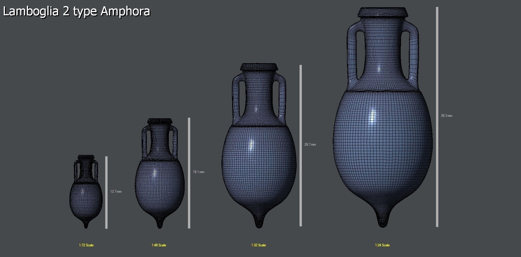 25 Amphoras pack - Personal license 3D print model_59