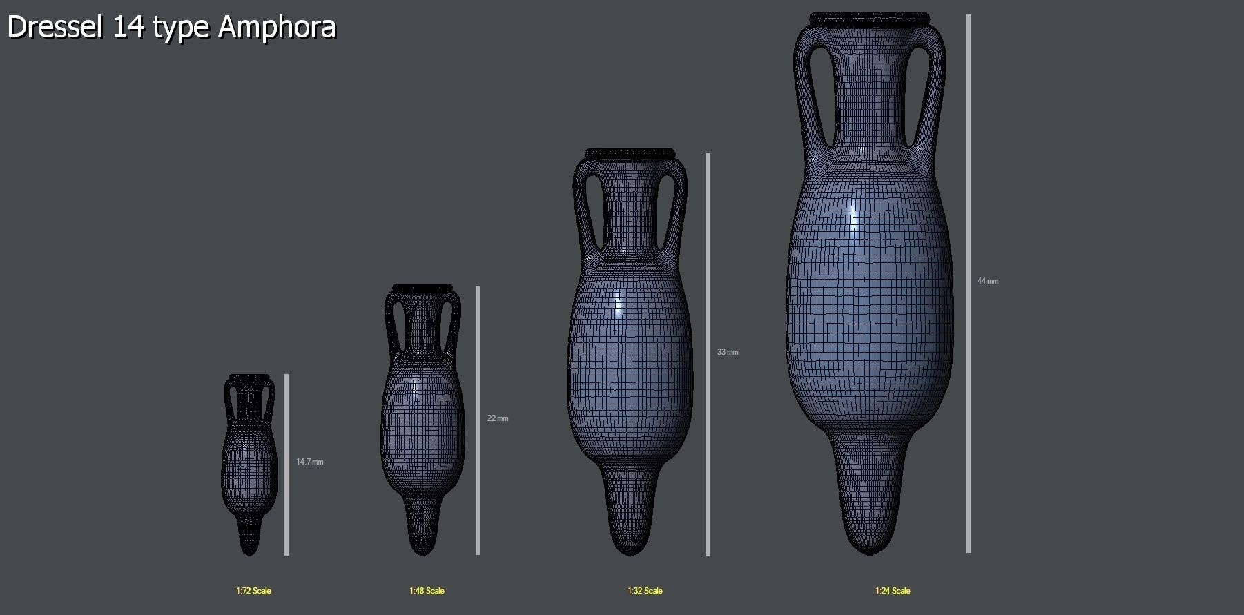 25 Amphoras pack - Personal license 3D print model_20