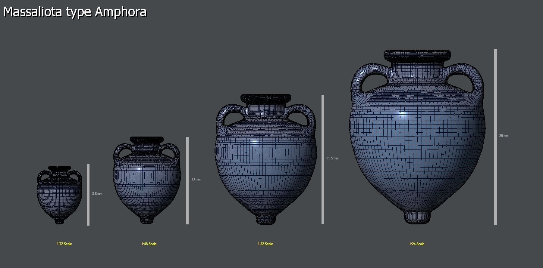 25 Amphoras pack - Personal license 3D print model_62