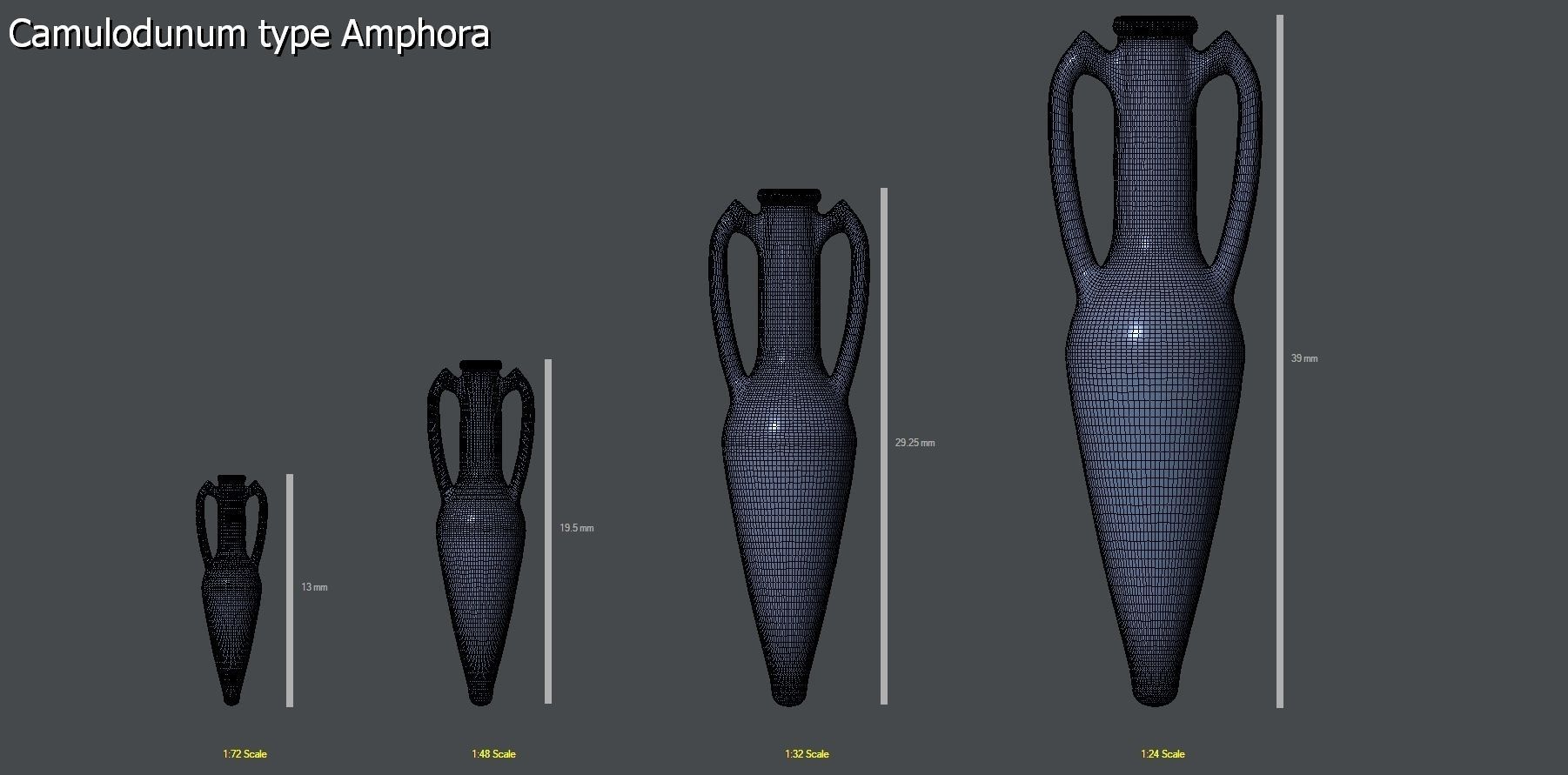 25 Amphoras pack - Personal license 3D print model_17