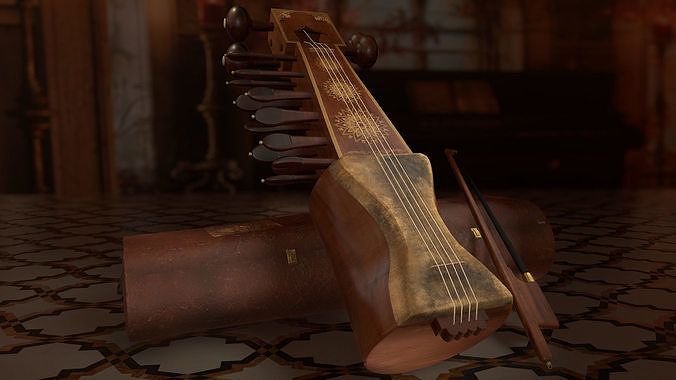 Sarangi Music Instrument 3D model