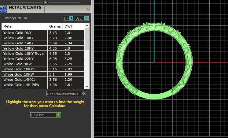 double engagement wedding ring with baguette and princess 506 3D print model_12