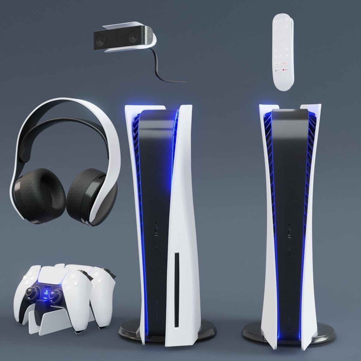 Playstation PS5 Collection 3D model Low-poly 3D model_3