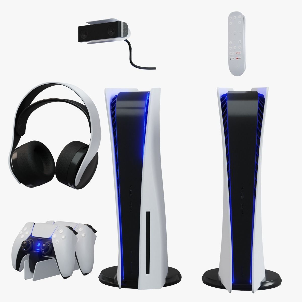 Playstation PS5 Collection 3D model Low-poly 3D model_12