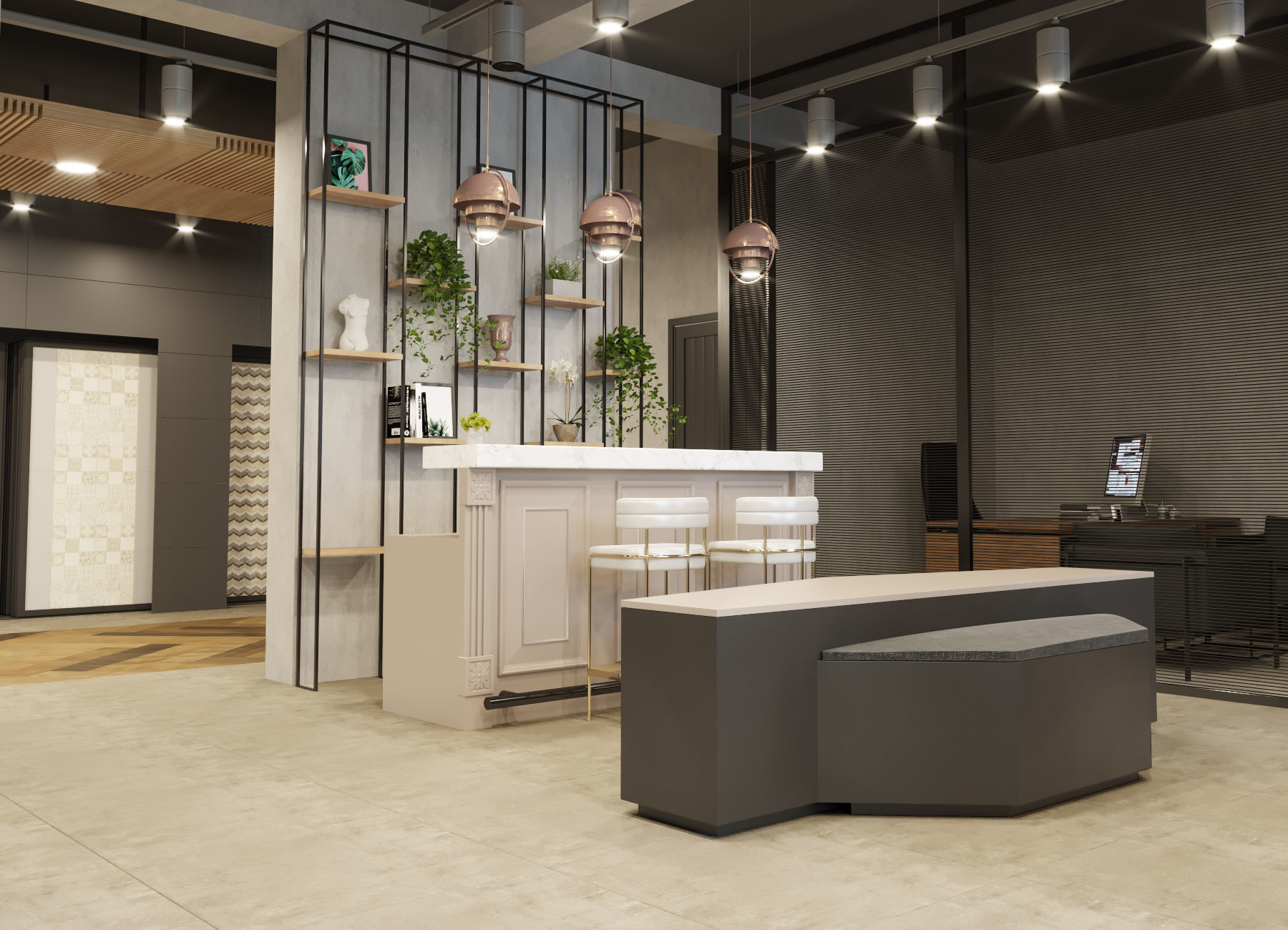 Ceramic Showroom Interior Scene 01 3D Model 3D model_3