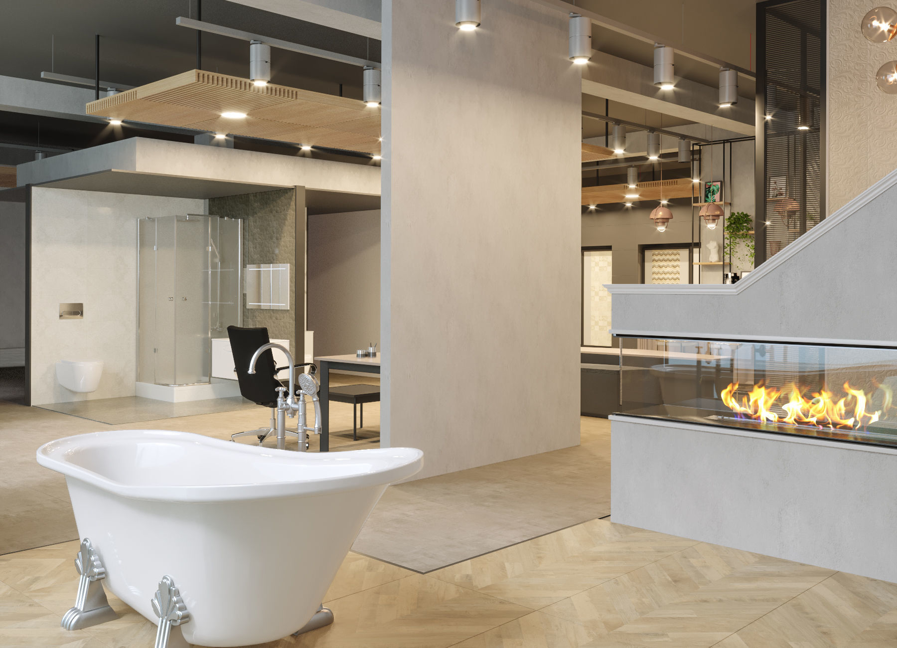 Ceramic Showroom Interior Scene 01 3D Model 3D model_2