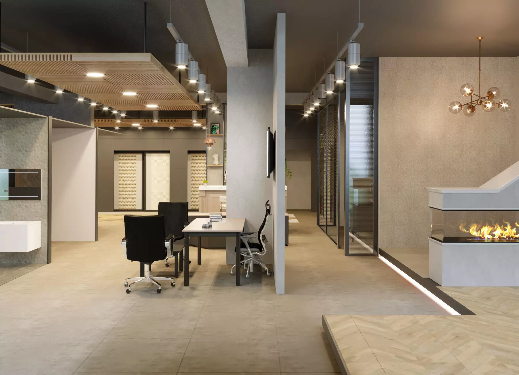 Ceramic Showroom Interior Scene 01 3D Model 3D model_0