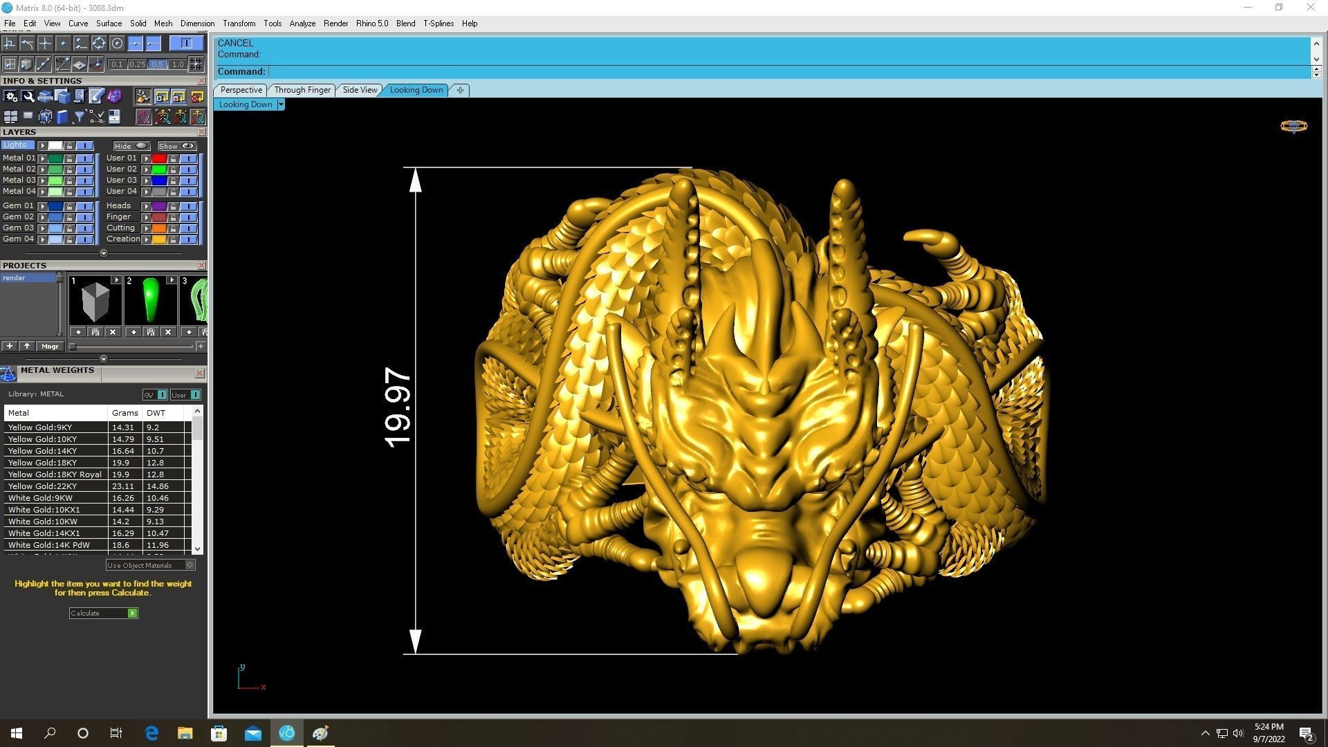 Asian Dragon Ring for Men 3D Model  3808 3D print model_4