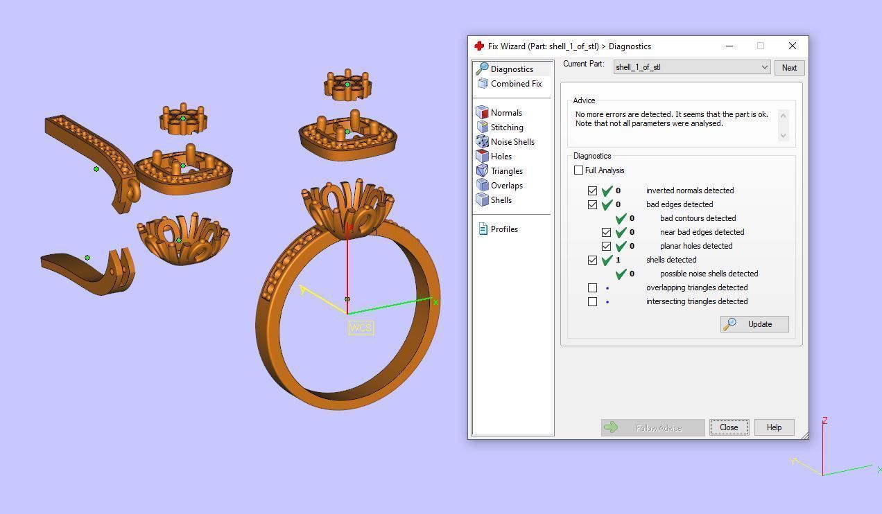 Ring and Earrings Diamond jewelry set 3d print model A60 3D print model_8