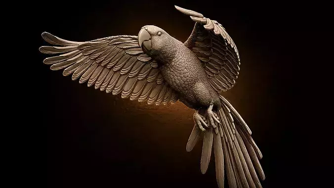 parrot flying in air