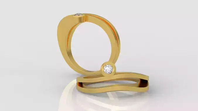 Fashion women ring 3D print model A 64