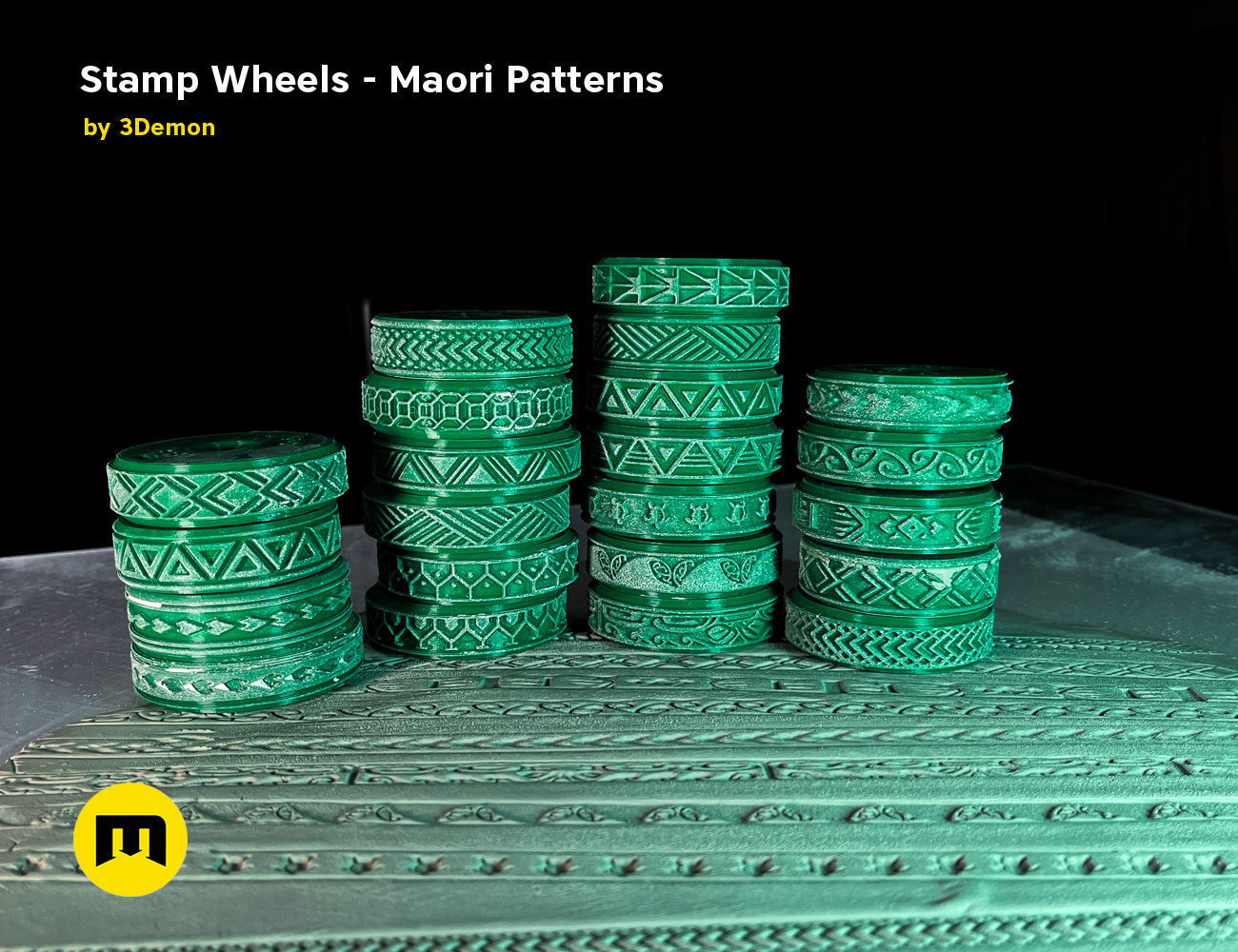 Stamp Wheels for Bodypaint - Maori Tattoos 3D print model_2