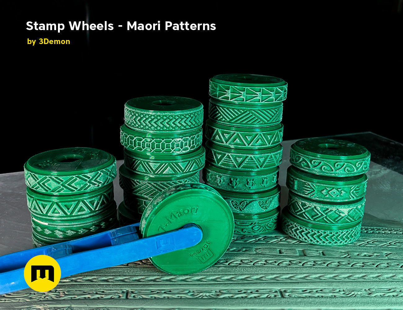 Stamp Wheels for Bodypaint - Maori Tattoos 3D print model_15