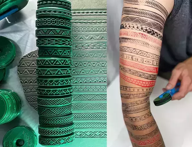 Stamp Wheels for Bodypaint - Maori Tattoos 3D print model