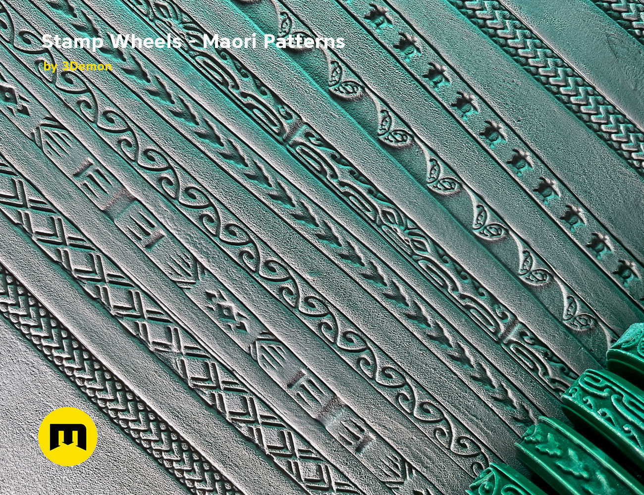 Stamp Wheels for Bodypaint - Maori Tattoos 3D print model_14
