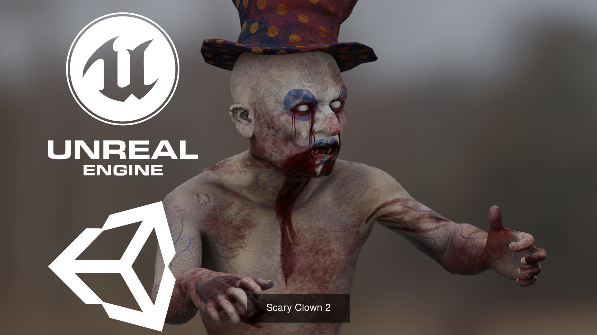 Scary Clown Pack 3D Model Collection_6