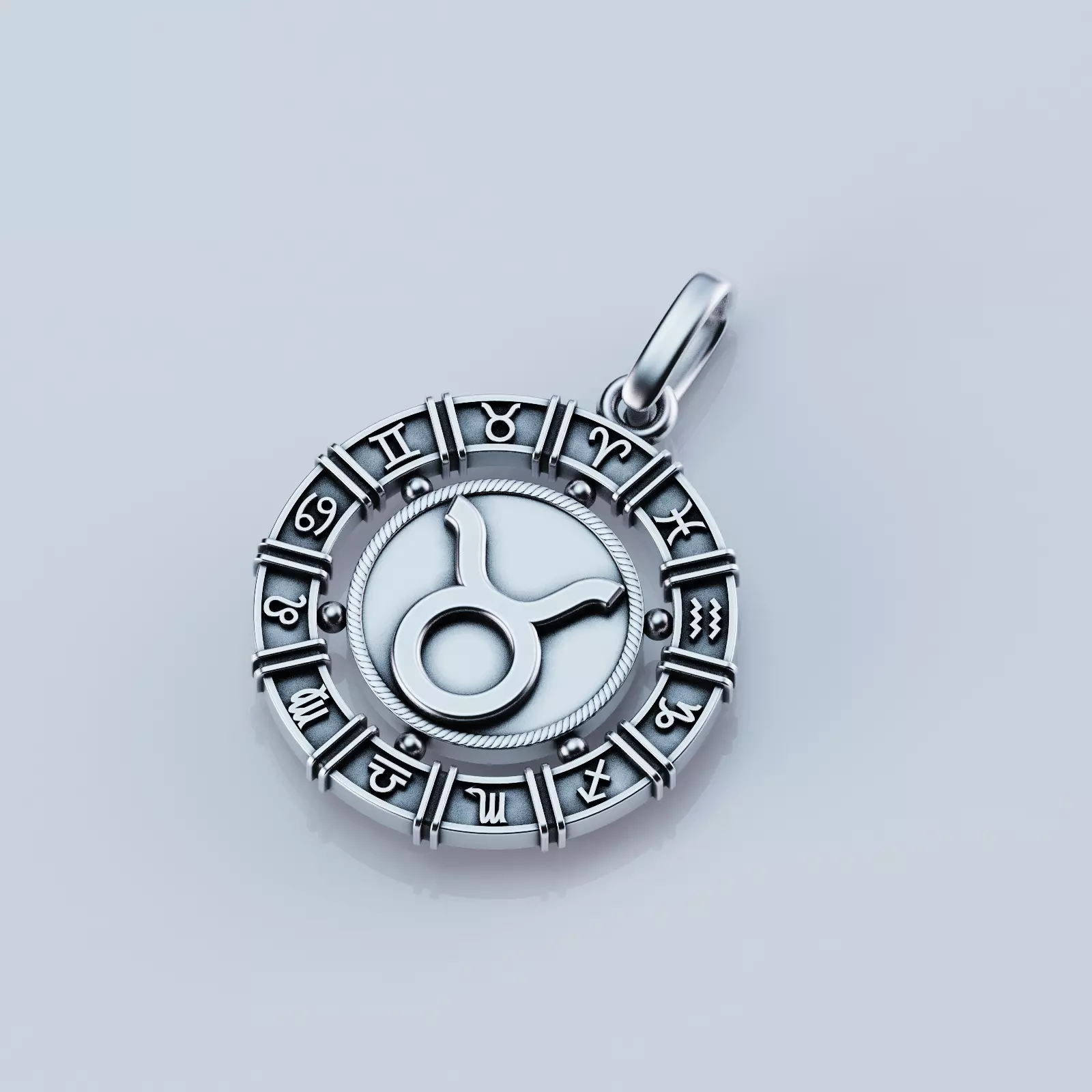 Pendant zodiac Taurus 3D print model